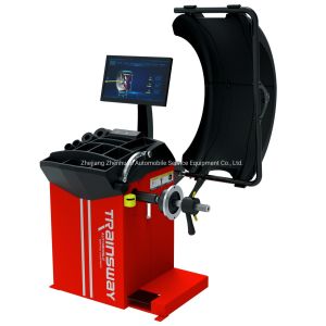 Small Size Wheel Balancing Machine with Self-Calibrating 3D Computer and Laser