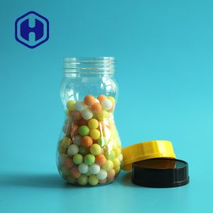 Gourd Shape 290ml Leak Proof Plastic Jar With Lids Nuts Food Packaging