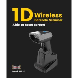 2.4G Wireless Bluetooth Barcode Scanner 2000mAh Battery Long Time Working