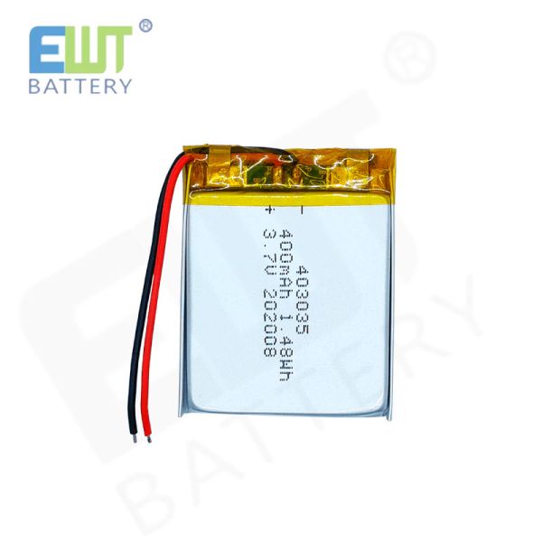 Consumer Electronics Solid State Lithium Ion Polymer Battery 3.7V 400mAh Lipo Battery 403035 PCB High Temperature Battery Li Po
