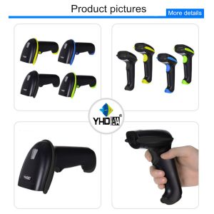 1D Laser Barcode Reader Handheld Wired Barcode Scanner With Stand YHD-5700G