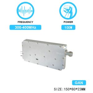 100W 300-400MHz PA Power Amplifier Signal Blocking Device Anti Drone Fpv Uav Drones Module with GAN and Isolation Protector
