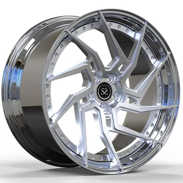 2020 Chevrolet Corvette C8 22x10.5 5x114.3 ET36 Custom Forged 2-PC Rims Polished Lip