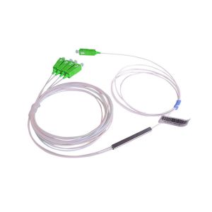 1x4 Mini Type PLC Fiber Optic Splitter with SC/APC Connector for FTTX Systems