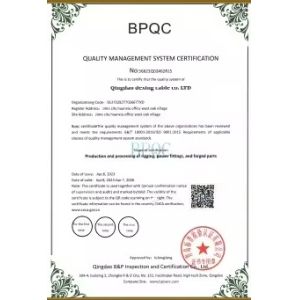 Qingdao Dexing Rigging Co., Ltd. Certifications