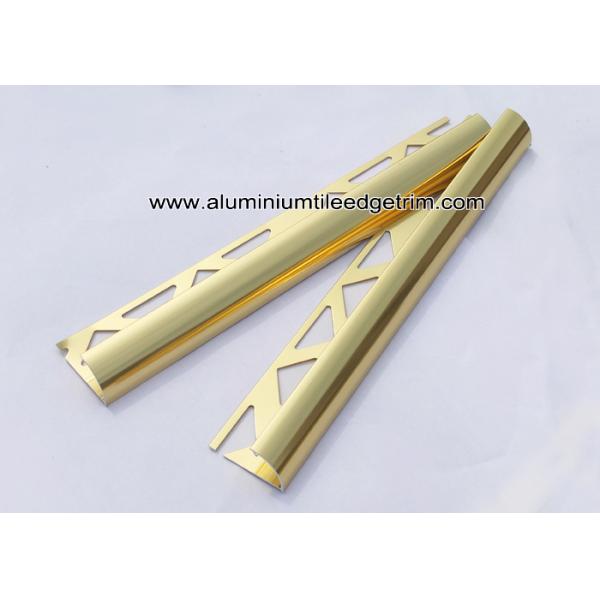 YC12 Shiny Gold Aluminum Tile Edge Trim / Corner Brace For Decoration Or Construction