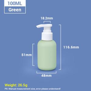 Travel Size 100ml 3.4oz Plastic Shampoo Bottles with Pump Cap