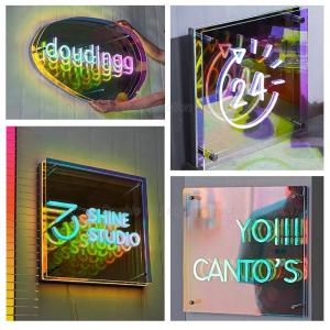 Delicate Led Mini Letters Electronic Infinity Mirror Led Neon Sign Customized