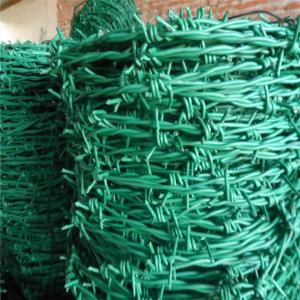 Durable PVC Coated Barbed Wire , Bob Wire Fence Anti Corrosion Easy Maintenance