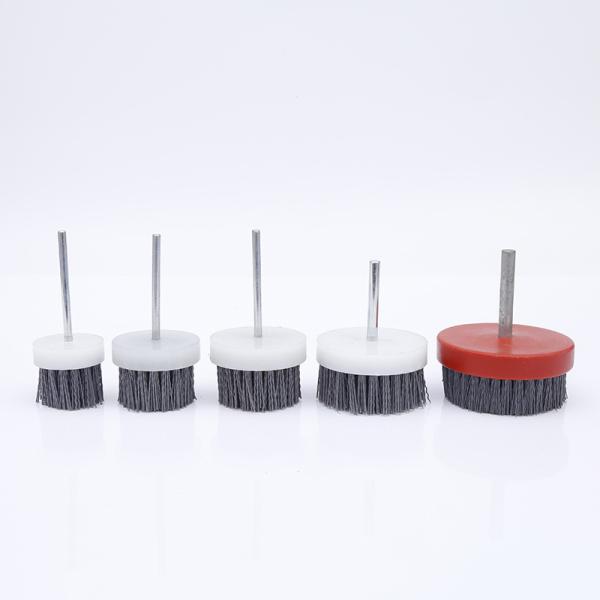 Wheel Hub Deburring Disc Flat End Brush With Spindle