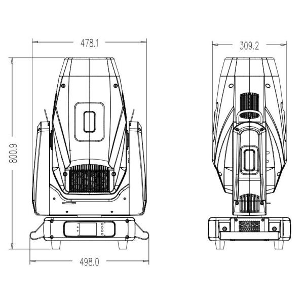 700W 800W CMY CTO Beam BSW LED Zoom Moving Head Light