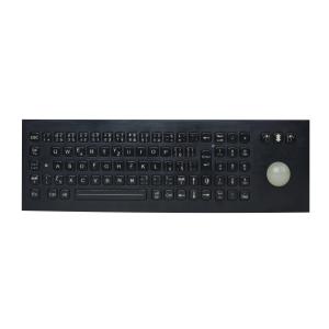 Black color illuminated Backlit USB Keyboard with mechanical trackball CE , FCC