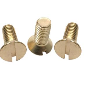 DIN Countersunk Head Screws / Brass H62 M1 - M20 Slotted CSK Head Bolt