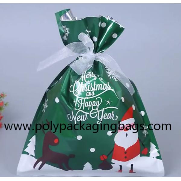 Drawstring Christmas Gift Bags For Candy Packaging