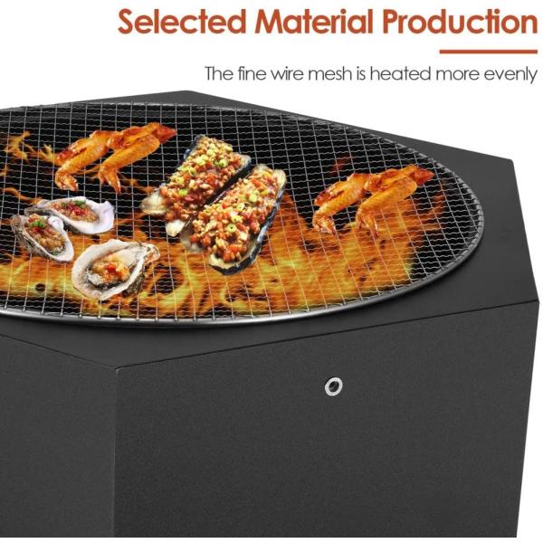 20.39" L×12.01'' H Portable Smokeless Fire Pit For Outdoor Campfire Flame