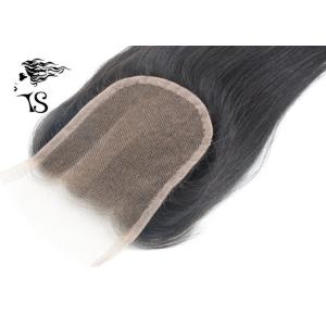Swiss Lace Frontal Brazilian Hair Closure Piece 4x4 Straight Three Part Tangle