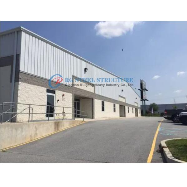 Customized Steel Construction Workshop , Modern Steel Frame Workshop Building