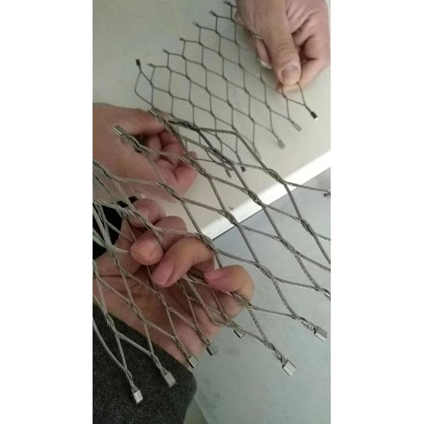 Aisi304 316 Stair Architecture Stainless Steel Rope Wire Mesh For Balcony