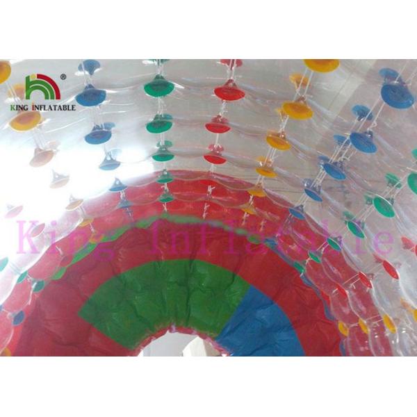 Colorful Blow Up Water Toy / Roller With PVC / TPU 2.8m Long x 2.4m Diameter