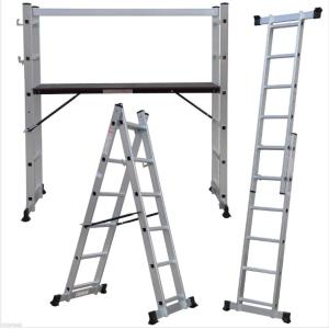 2X6 Step Scaffolding Step Ladder , Aluminium Folding Ladder Multi Use