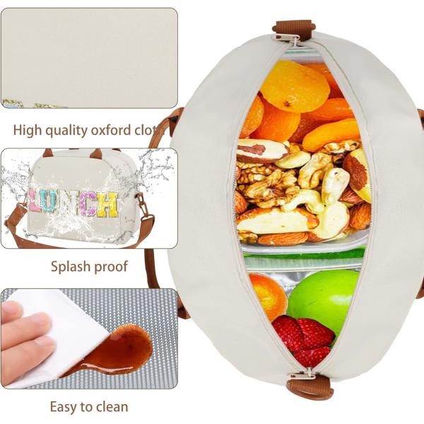 Personalized Preppy Lunch Bag for Adults with Adjustable Shoulder Straps