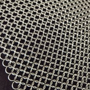 Custom Size Gold Color Metal Decorative Stainless Steel Ring Curtain Mesh Fabric