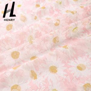 ODM Pattern Printed Lace Knit Mesh Fabric For Women Clothing