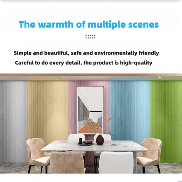 Slat Interiored Nano PVC Wood Effect Indoor Fluted Wall Panel for Wall Decoration