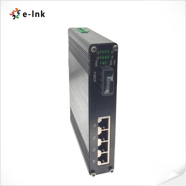 Industrial 4-Port 10/100/1000T 802.3bt PoE + 1-Port 100/1000BASE-X Ethernet Switch