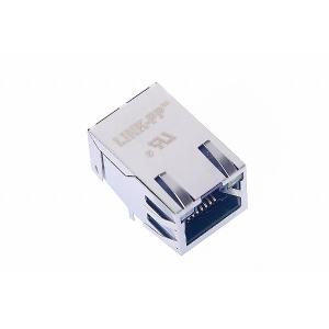 Single Port Stacked Magnetic RJ45 Jack Tab Down With USB 0817-1A1T-11