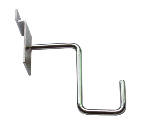 Quality Iron Wire Mesh Display Hooks Bright Chrome 115mm Grid Mesh Hooks for sale