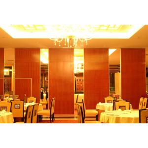 Wooden Surface Sliding Movable Partition Walls , Hotel Folding Room Divider