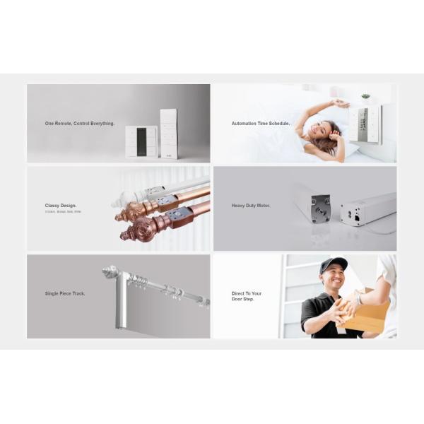 Custom Motor Window Electric Motorized Roman Shades Blind Track Curtain