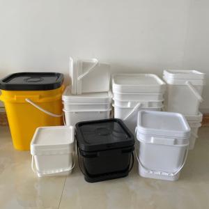 Custom Color Printing Logo Square Plastic Pail With Handle for Snack Organizatio