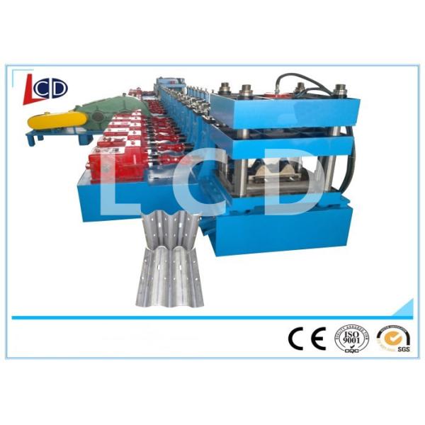 Highway Barrier Corrugated Roll Forming Machine Hydraulic Cutting 50Hz 7.5KW