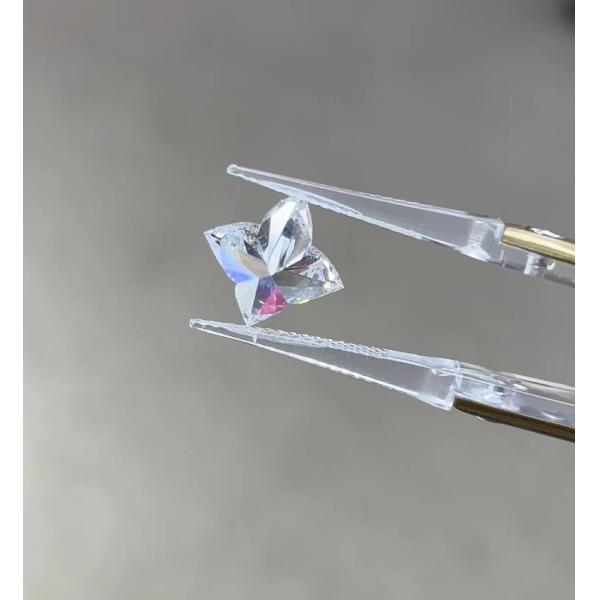 Lab Made Diamonds CVD IGI Certified Synthetic Diamonds Four Leaf clover Ring Necklace