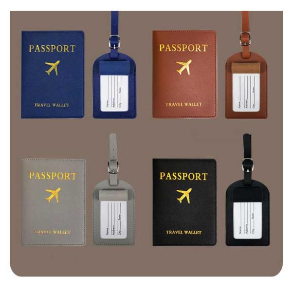 Efficiently Organise Your Travel Documents with PU Passport Cover and Luggage Tag Set