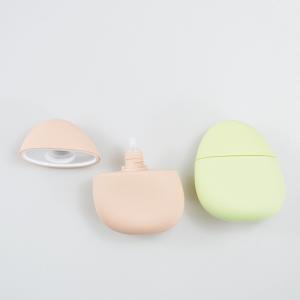 Customizable Bottle Color HDPE Egg Shape Container Plush Touch Feeling Sunscreen