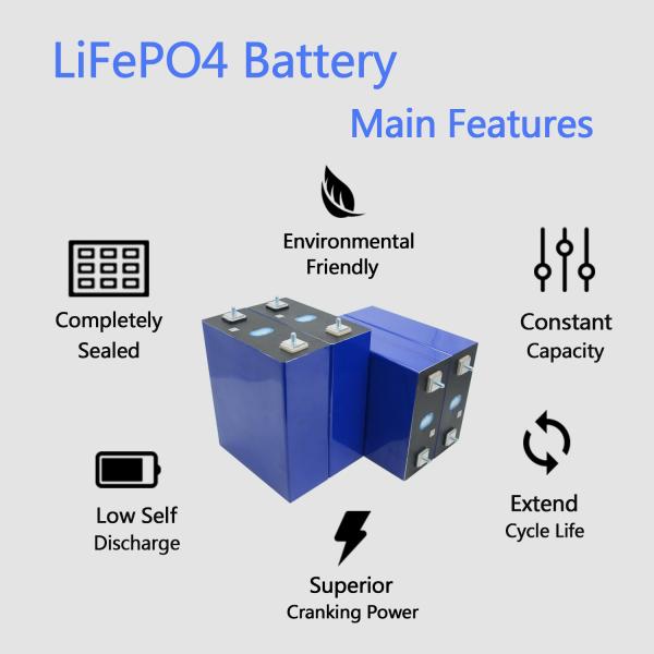 6000times Lithium Ion Phosphate Battery 3.2V 80Ah LiFePO4 Battery