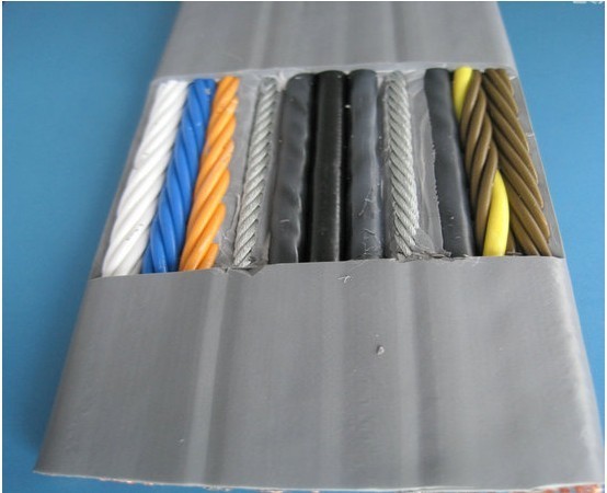 Flat Traveling Cable for Elevator use, Shielded Flat Travel Cable 64cores with