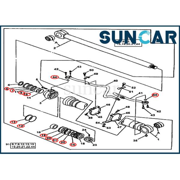 AT196475 Boom Repair Seal Kit Wear Resistance Hydraulic Cylinder Kit For John Deere 892DLC 892