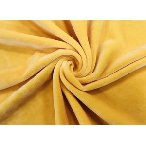 Dark Yellow Velvet Fabric Material 280GSM 92% Polyester Microfiber Velvet