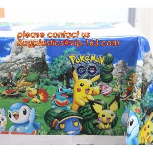 Custom Printed Plastic Waterproof Halloween Table Cloth, custom printed plastic