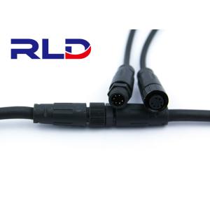 Screw Threaded M12 Waterproof Connector 6 Pin For Signal Transmission