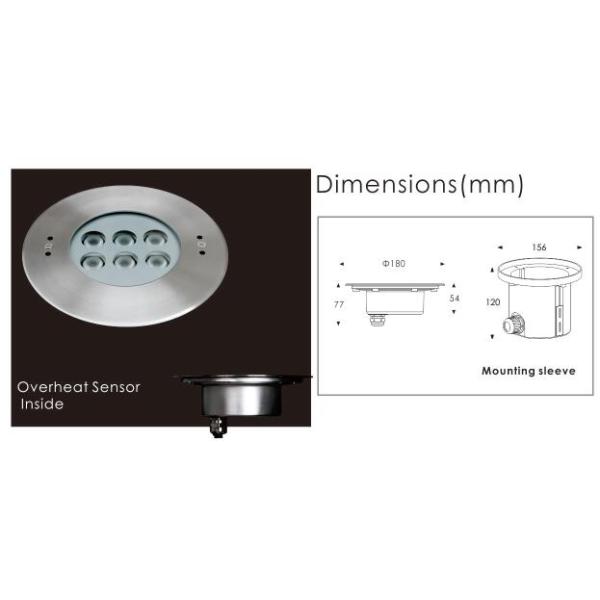 Waterproof 6 X 2W LED Underwater Lights / LED Swimming Pool Lights Inground