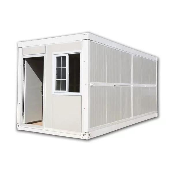 20ft Prefabricated Foldable Container Houses Sandwich Panel Wall Design Style