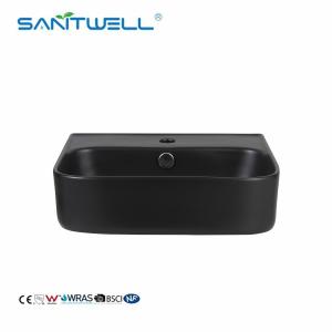 Wholesale Chaozhou Popular Models Matt Black Rectangular Art Wash Basin Ceramic Basin Above Counter basin from china suppliers