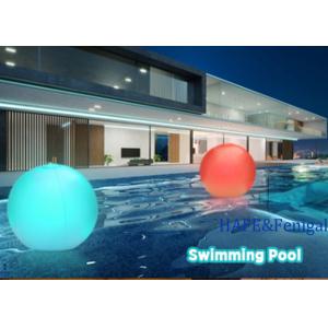 40cm Inflatable Waterproof PVC Floating LED Lighting Pool Beach Balls For Sale