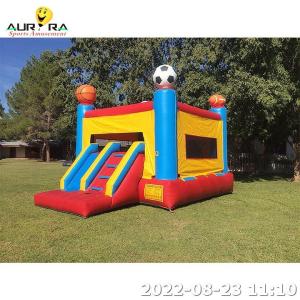 Mini Inflatable Bounce House Combo Moon Walk With Water Slide Outdoor