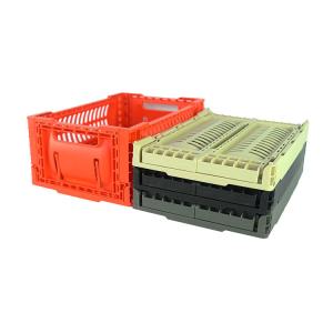 Collapsible Folding Plastic Ventilated Crate For Vegetables And Fruits